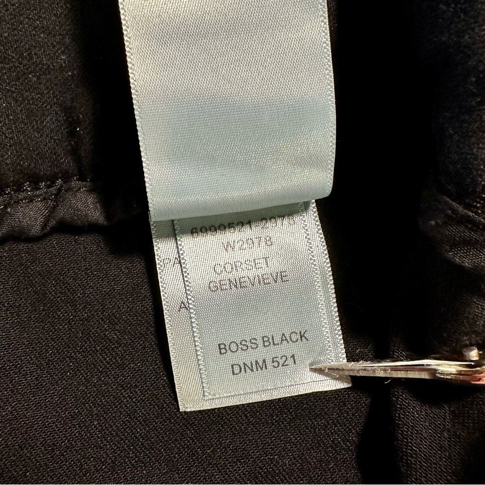 PAIGE Denim ‘Corset Genevieve’ Jeans in “Boss Black” with Raw Hem Size 30 - Picture 9 of 12